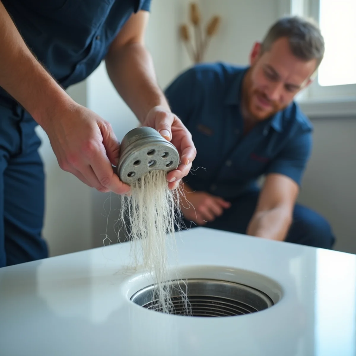 Use a hair catcher in tubs & showers — prevent clogged drains illustration