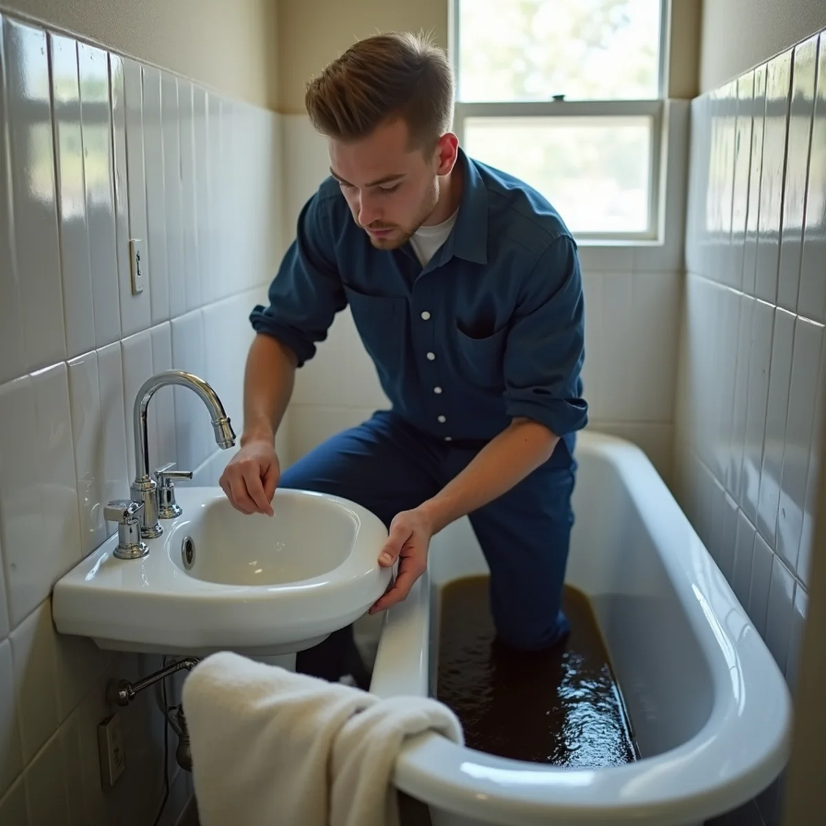Multiple fixtures back up at once — sewer line problems illustration