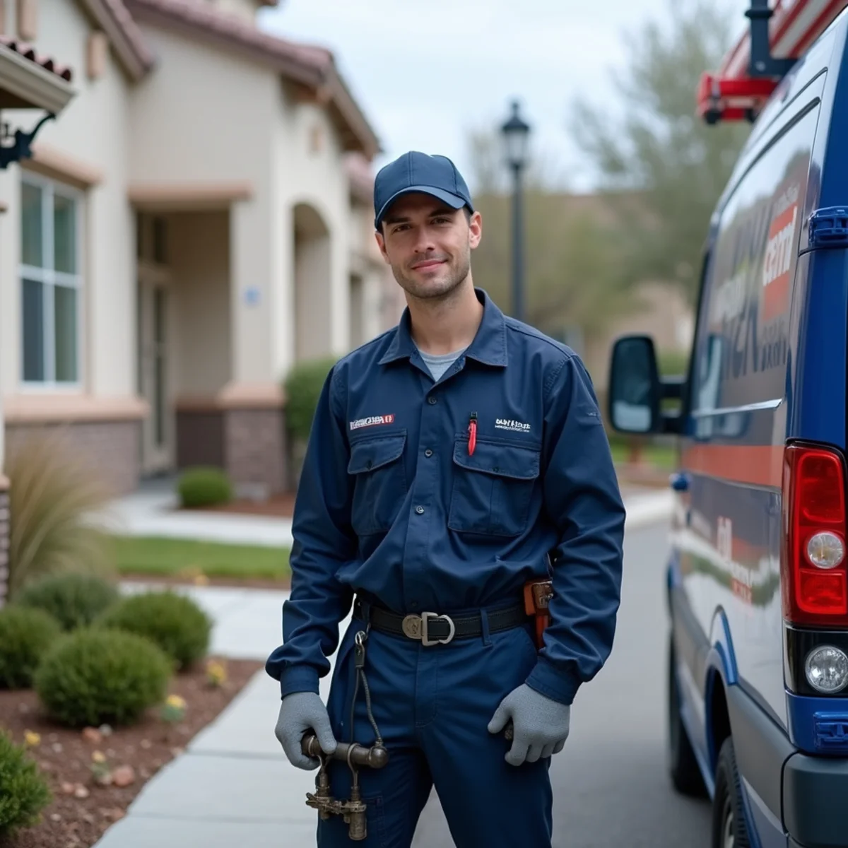Licensed plumber providing service at a home in Beaumont, CA