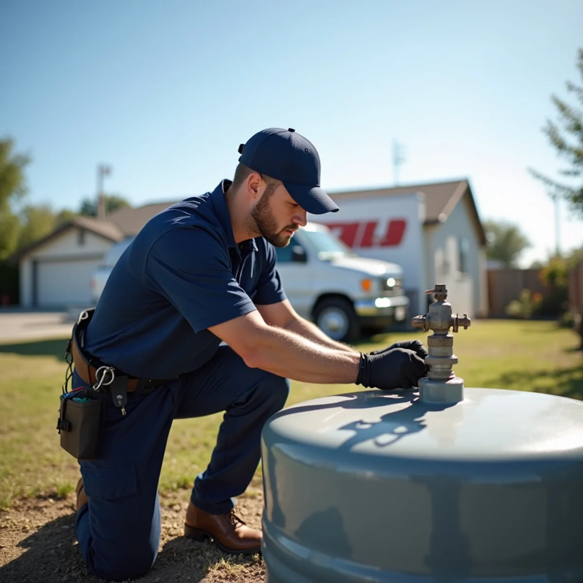 Licensed plumber providing service at a home in Bloomington, CA