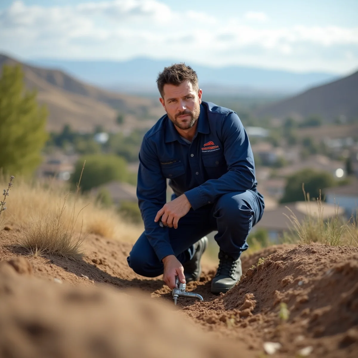 Licensed plumber providing service at a home in Calimesa, CA