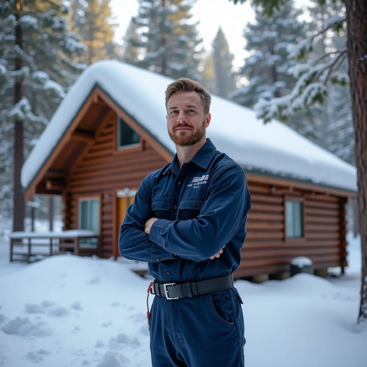 Licensed plumber providing service at a home in Crestline, CA